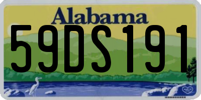 AL license plate 59DS191
