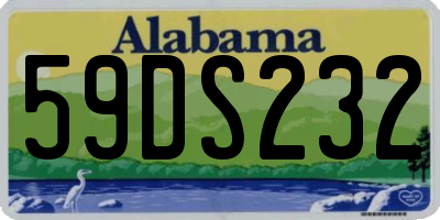 AL license plate 59DS232
