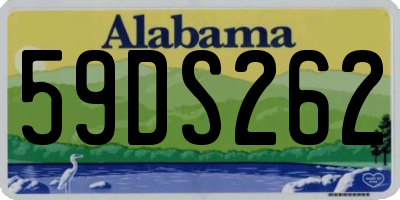 AL license plate 59DS262