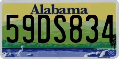 AL license plate 59DS834