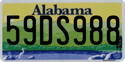AL license plate 59DS988