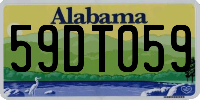 AL license plate 59DT059