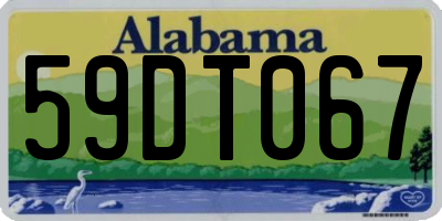 AL license plate 59DT067