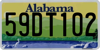 AL license plate 59DT102