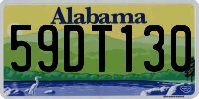 AL license plate 59DT130