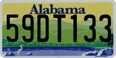 AL license plate 59DT133