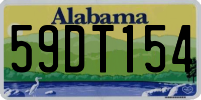 AL license plate 59DT154