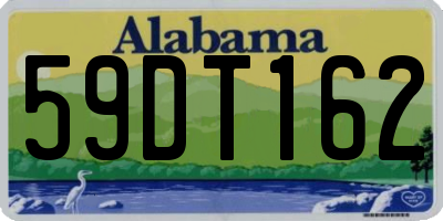 AL license plate 59DT162