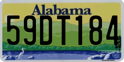 AL license plate 59DT184