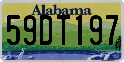 AL license plate 59DT197