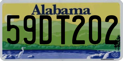 AL license plate 59DT202