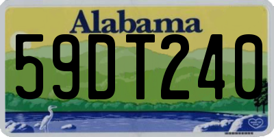 AL license plate 59DT240