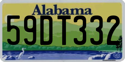 AL license plate 59DT332