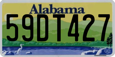 AL license plate 59DT427