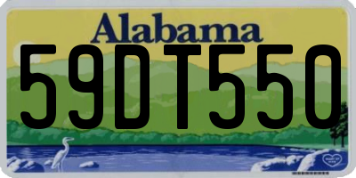 AL license plate 59DT550