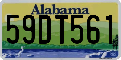 AL license plate 59DT561