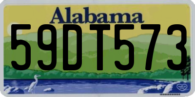 AL license plate 59DT573