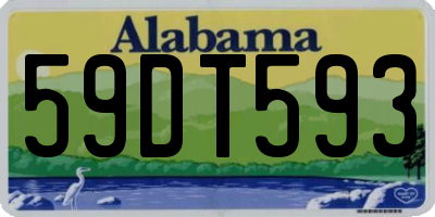 AL license plate 59DT593