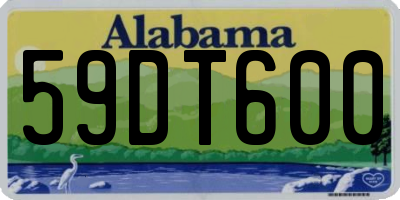 AL license plate 59DT600