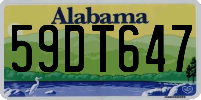 AL license plate 59DT647