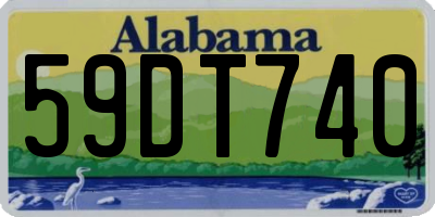 AL license plate 59DT740