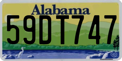 AL license plate 59DT747