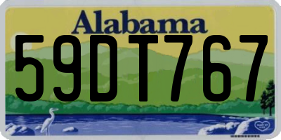 AL license plate 59DT767