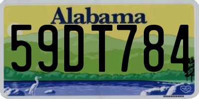 AL license plate 59DT784