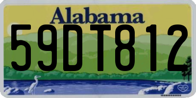 AL license plate 59DT812