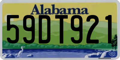 AL license plate 59DT921