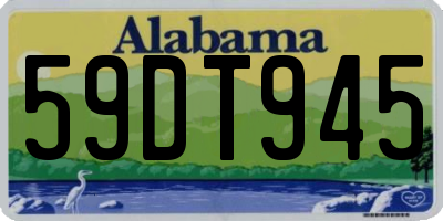 AL license plate 59DT945
