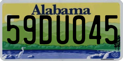 AL license plate 59DU045