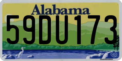AL license plate 59DU173