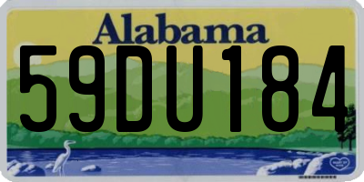 AL license plate 59DU184