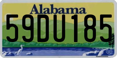 AL license plate 59DU185
