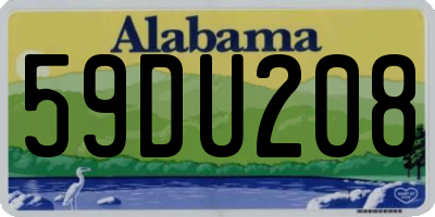 AL license plate 59DU208