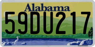 AL license plate 59DU217