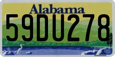 AL license plate 59DU278