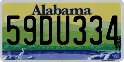 AL license plate 59DU334
