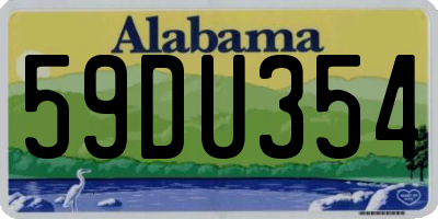 AL license plate 59DU354