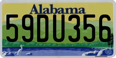 AL license plate 59DU356