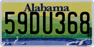 AL license plate 59DU368