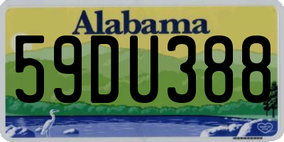 AL license plate 59DU388