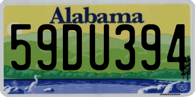 AL license plate 59DU394