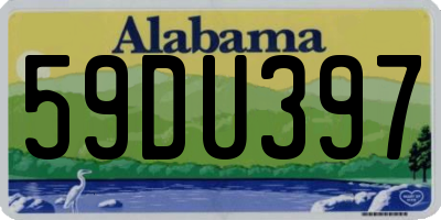 AL license plate 59DU397