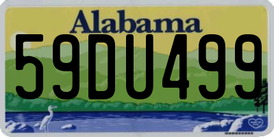 AL license plate 59DU499
