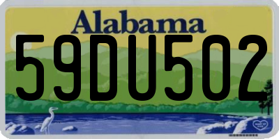 AL license plate 59DU502