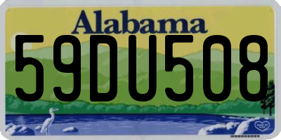 AL license plate 59DU508