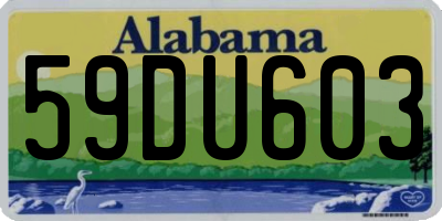 AL license plate 59DU603