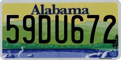 AL license plate 59DU672